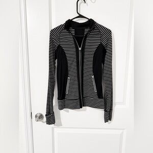 REVA Black and White Athletic Jacket | sm